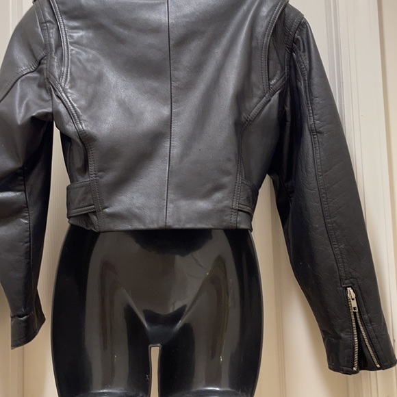 Premium Classic Motorcycle Style Ladies Leather Jacket  Black - Picture 2 of 7